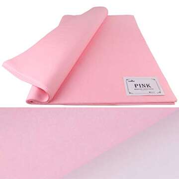 PMLAND Premium Quality Pink Tissue Paper - 100 Sheets (20 x 15 Inches) Bulk for Gift Wrap Gift Bags ...
