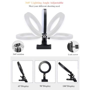 Versatile 6.3" Ring Light with USB Clamp Mount for Streaming