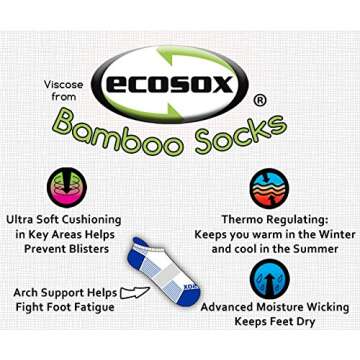 Ecosox Bamboo Viscose Active Running & Sport Socks