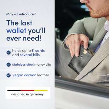 TRAVANDO Mens Slim Wallet with Money Clip AUSTIN RFID Blocking Bifold Credit Card Holder for Men wit...