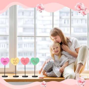 Heart Shape Mother's Day Wood Sign - Perfect Gift for Mom