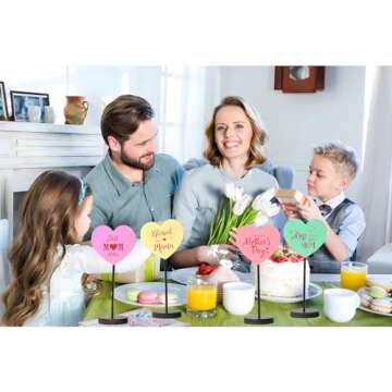 Heart Shape Mother's Day Wood Sign - Perfect Gift for Mom