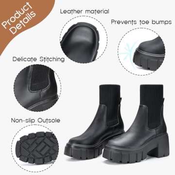 Stylish FITORY Women's Chelsea Boots for Comfort