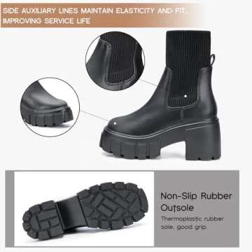 Stylish FITORY Women's Chelsea Boots for Comfort