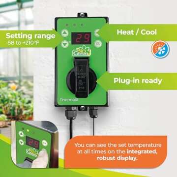 Digital Greenhouse Thermostat for Precise Climate Control