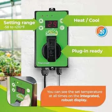 Digital Greenhouse Thermostat for Precise Climate Control