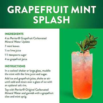 Perrier Pink Grapefruit Sparkling Water 10 Cans