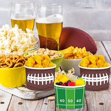 gisgfim Football Snack Bowls for 50 Guests Disposable