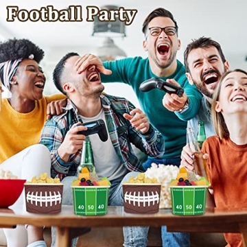gisgfim Football Snack Bowls for 50 Guests Disposable