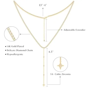 KissYan Gold Y Shaped Necklace for Women Fashion Jewelry