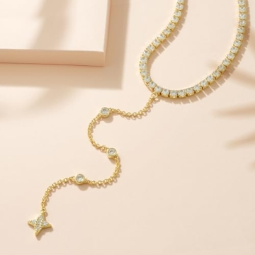 KissYan Gold Y Shaped Necklace for Women Fashion Jewelry