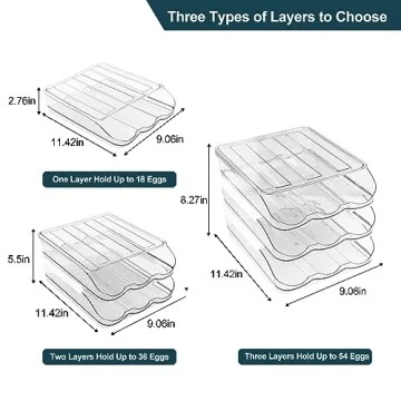 MesRosa Egg Holder - Automatic Egg Organizer for Fridge