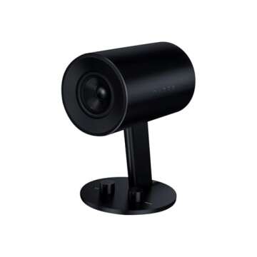 Razer Nommo Chroma: Custom Woven 3" Glass Fiber Drivers - Rear-Facing Bass Ports - Bass Knob w/Automatic Gain Control Chroma Enabled - Full Range 2.0 PC Gaming Speakers, Black