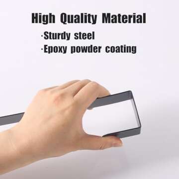 GameXcel 15" Wreath Hanger for Front Door - Large Wreath Metal Hook for Christmas Wreath Over The Door Single Hook, Black