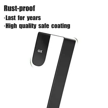 GameXcel 15" Wreath Hanger for Front Door - Large Wreath Metal Hook for Christmas Wreath Over The Door Single Hook, Black