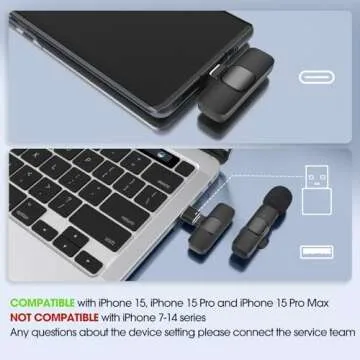 KMAG Mini Wireless Lavalier Microphone for iPhone Android