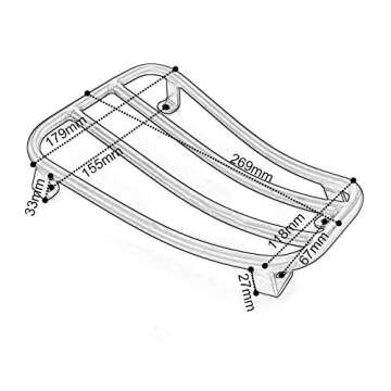 QIDIAN Motorcycle Aluminum Foot Rest Pedal Rear Luggage Rack Bracket Holder for Vesp' GTS 150 250 300 GTV GTS250 GTS300 2017-2021 2022 2023 Accessories