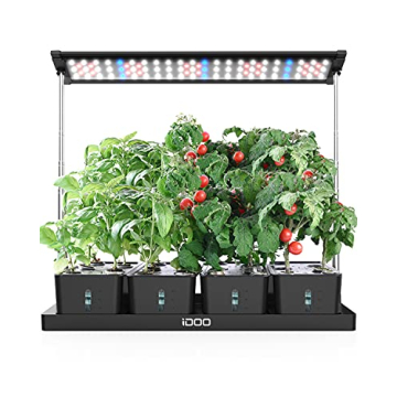 iDOO 20 Pods Indoor Herb Garden Hydroponics Growing System: Adjustable Height & LED Grow Light