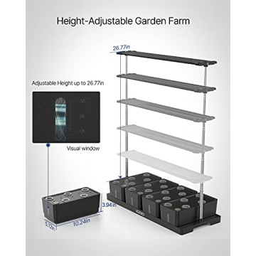 iDOO Hydroponics 20 Pods Indoor Garden System with LED Light