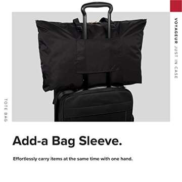 TUMI - Just In Case Tote - Packable Travel Bag - Foldable Travel Tote Bag- Water-Resistant Tote - 14.0" X 23.0" X 9.0" - Black