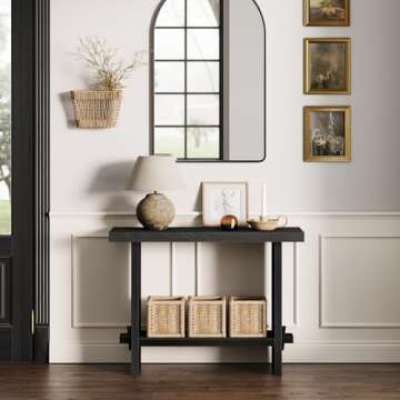 Nathan James Virgo Wood Console Table for Home Decor
