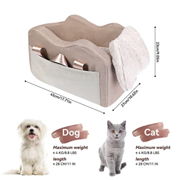 Stylish Dog Car Seat for Small Dogs at Center Console