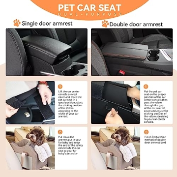 Stylish Dog Car Seat for Small Dogs at Center Console