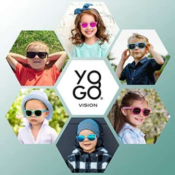 Yogo Vision Toddler Sunglasses Polarized Little Kids Sunglasses for Girls Boys Age 2-6 Pack of 4