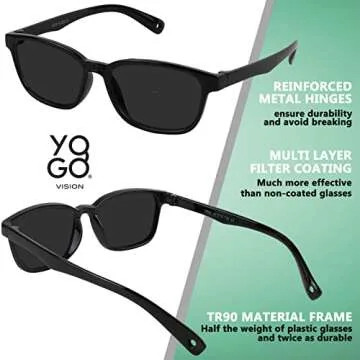 Yogo Vision Toddler Sunglasses Polarized Little Kids Sunglasses for Girls Boys Age 2-6 Pack of 4