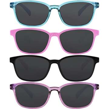 Yogo Vision Toddler Sunglasses Polarized Little Kids Sunglasses for Girls Boys Age 2-6 Pack of 4