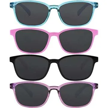 Yogo Vision Toddler Sunglasses Polarized Little Kids Sunglasses for Girls Boys Age 2-6 Pack of 4