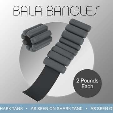 Bala Bangles 2LB Adjustable Silicone Weights for Fitness