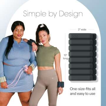 Bala Bangles 2LB Adjustable Silicone Weights for Fitness