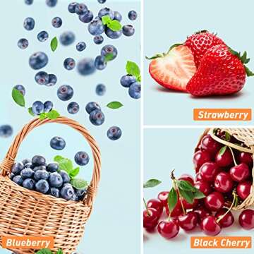 Fruit Fragrance Oils, ESSLUX Premium Soap Candle Making Scents, Scented Oils for Diffuser, Summer Aromatherapy Essential Oils Gift Set, Tropical Fruits, Coconut, Strawberry, Black Cherry and More