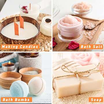 Fruit Fragrance Oils, ESSLUX Premium Soap Candle Making Scents, Scented Oils for Diffuser, Summer Aromatherapy Essential Oils Gift Set, Tropical Fruits, Coconut, Strawberry, Black Cherry and More