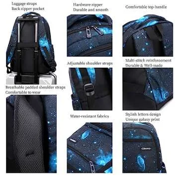 Kids Backpack for Boys Girls Elementary School Backpacks Boys Children Bookbags Primary Kindergarten Backpack Galaxy Black Blue