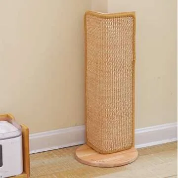 SHENGOCASE 20.5" Tall No Drilling Wall Sofa Couch Corner Cat Sisal Scratcher,Scratching Post,Replaceable Sisal Scratch Pad Mat, Couch Protector