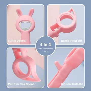 FFUWERG Cute 4-in-1 Bottle Opener for Weak Hands