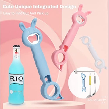 FFUWERG Cute 4-in-1 Bottle Opener for Weak Hands