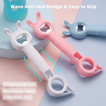 FFUWERG Cute 4-in-1 Bottle Opener for Weak Hands