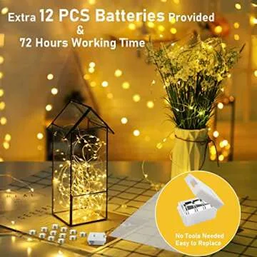 Magical 12 Pack Fairy Lights with Extra Batteries
