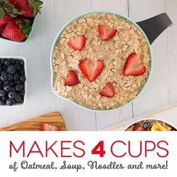 Dash DMC100AQ Express Electric Cooker Hot Pot with Temperature Control for Noodles, Rice, Pasta, Soups, Boiling Water & More, 1.2 L, Aqua