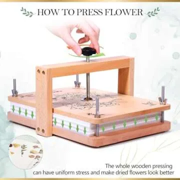 Aboofx Large Flower Press Kit, 6 Layers 11.8" x 8.3" Even Pressure Flower Pressing DIY Arts and Craft Kit for Adults, Dried Flower Plant Preservation Kit for Craft Lovers