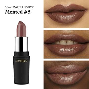 Mented Cosmetics | Semi Matte Nude Lipstick, Mented No. 5 | Vegan, Paraben-free, Cruelty-free | Nude...