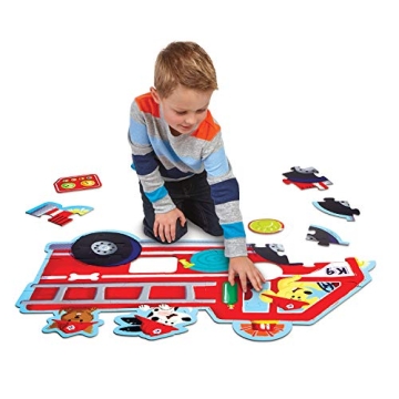 Shiny Fire Truck Pups Floor Puzzle for Kids