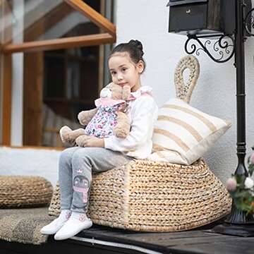 GAGAKU Baby Doll Carrier for Toddlers Doll Carrier for Little Girls Toy Baby Carrier for Kids Reborn Baby Doll Accessories - Pink (Leaf)