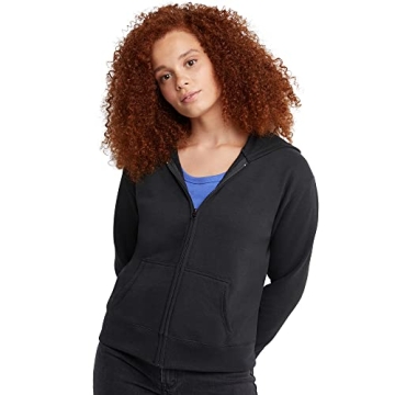 Hanes EcoSmart Full-Zip Hoodie for Women - Comfortable & Stylish
