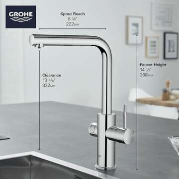 GROHE Blue Pull-Down Kitchen Faucet with 3 Water Types