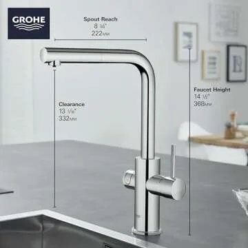 GROHE Blue Pull-Down Kitchen Faucet with 3 Water Types