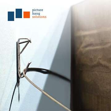 100 lb Picture Hangers for Drywall - Heavy Duty Mirror and Picture Hanger Hooks with Nails - Picture Frame Hanging Hardware 10 Pack